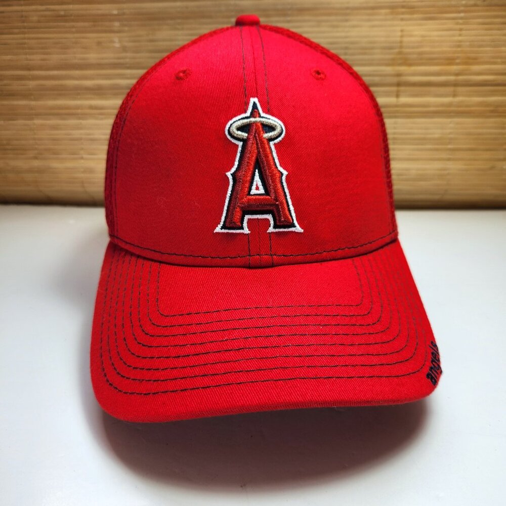 LOS Angeles Angels Hat Cap New Era Red Stretch Medium Large 39Thirty MLB Med/LG